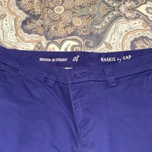 Gap blue straight khakis size 8